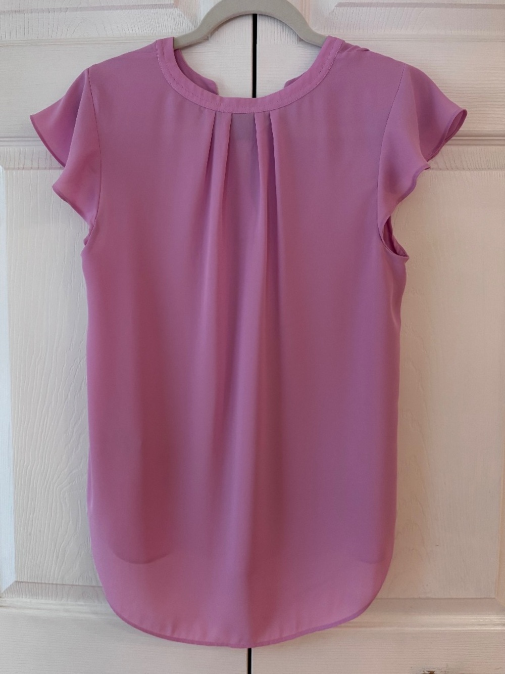J. Crew Pink Raspberry Flutter sleeve Blouse Size 6 - Picture 5 of 8
